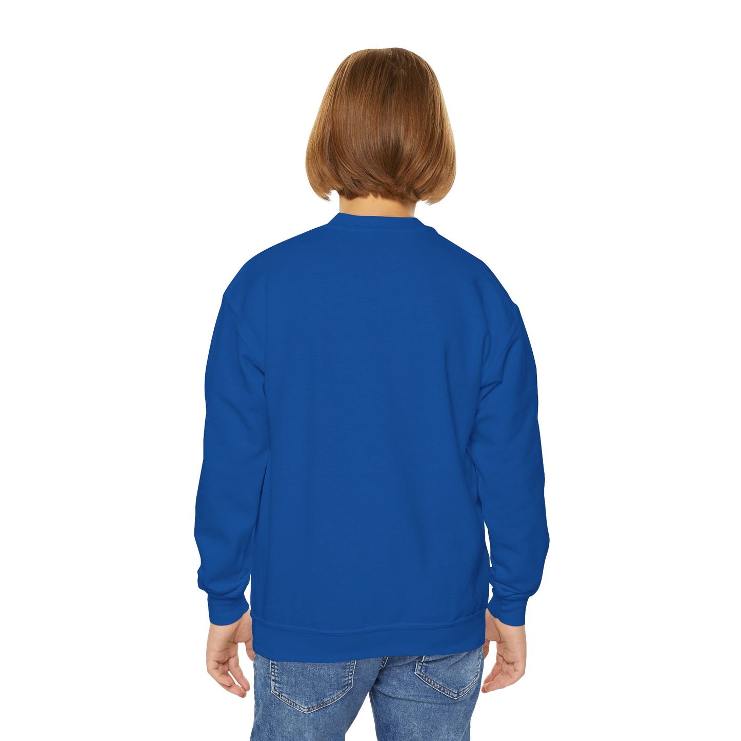 Musical Cat Youth Crewneck Sweatshirt, Fun Gift for Kids, Cozy Music Lover Apparel, Perfect for Birthdays, Holidays