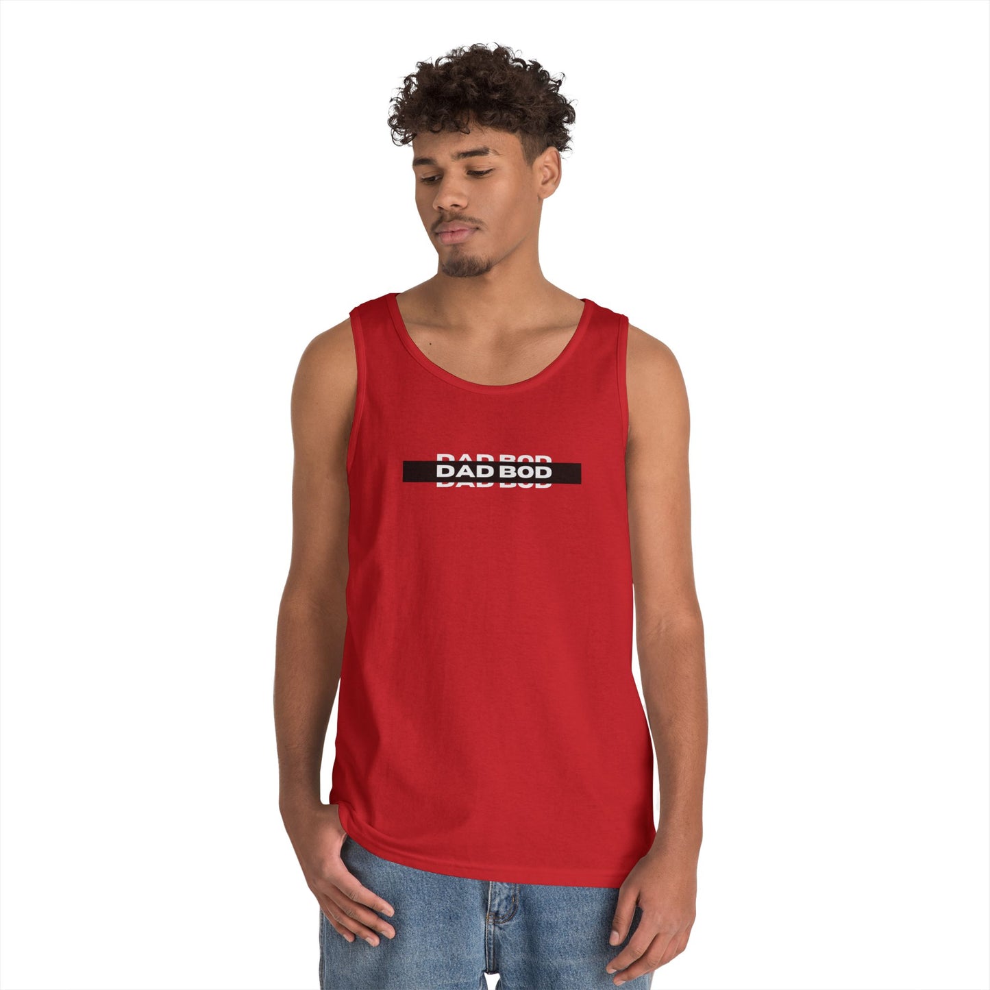 Dad Bod - Heavy Cotton Tank Top - Perfect for Father's Day and Summer Casual Wear