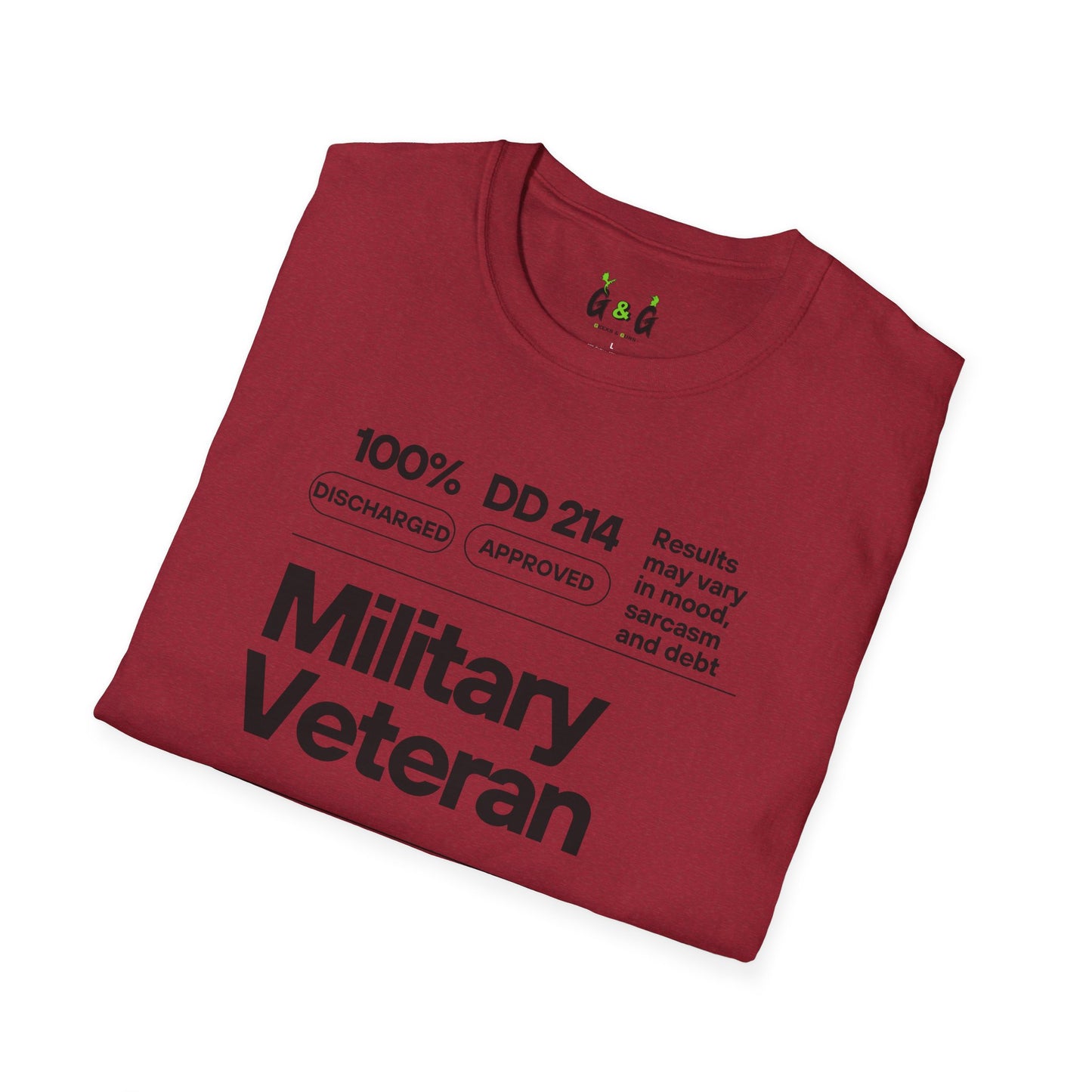 Military Veteran Unisex T-Shirt, Softstyle Tee for Support, Gifts for Veterans, Memorial Day, Independence Day, Casual Wear