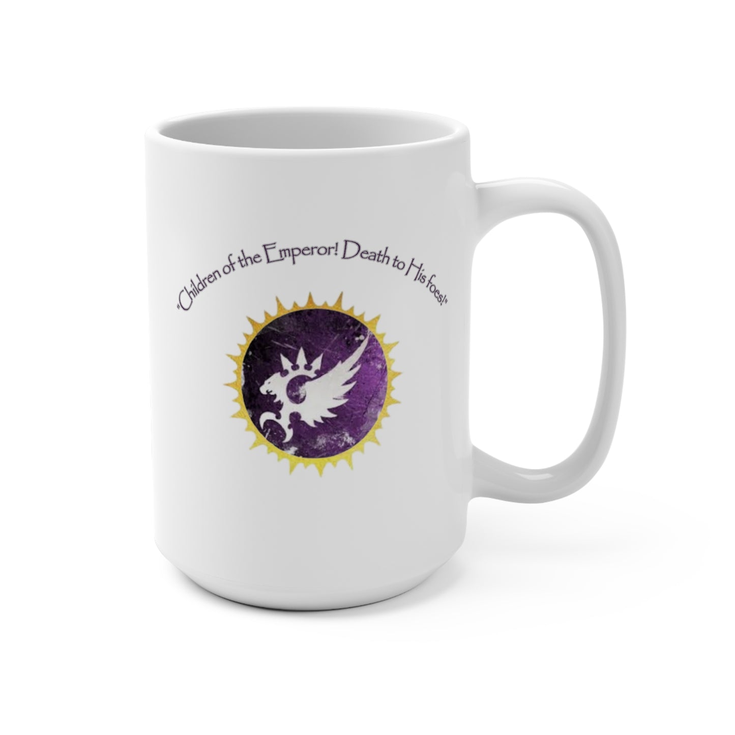 Warhammer 40k Inspired Mug 15oz - Emperor's Children Chaos Space Marine Purple Fantasy Gaming Cup, Gift for Gamers, Geek Decor, Warhammer