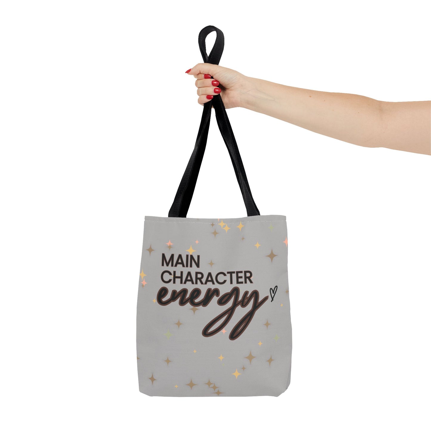Double-Sided Print Sparkling Tote Bag - Main Character Energy