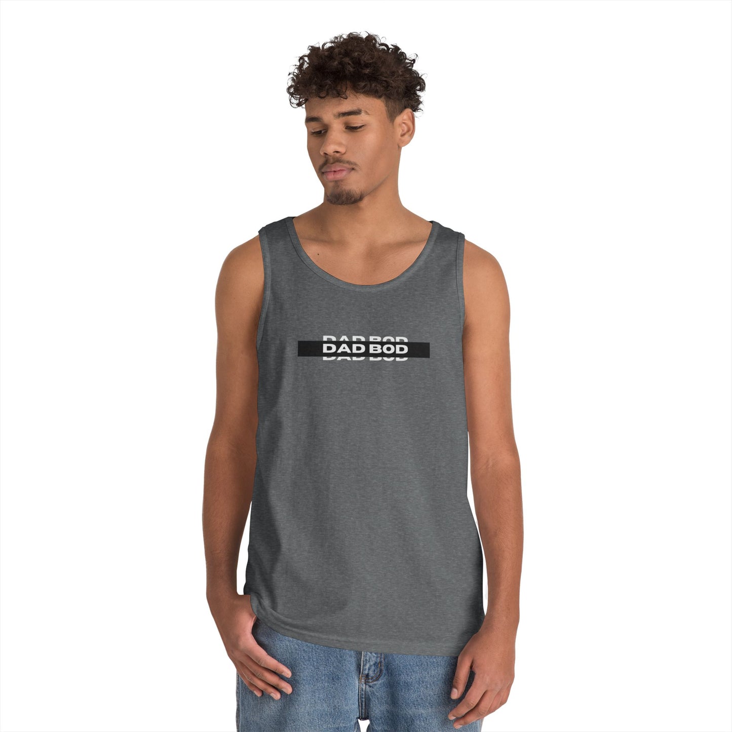 Dad Bod - Heavy Cotton Tank Top - Perfect for Father's Day and Summer Casual Wear