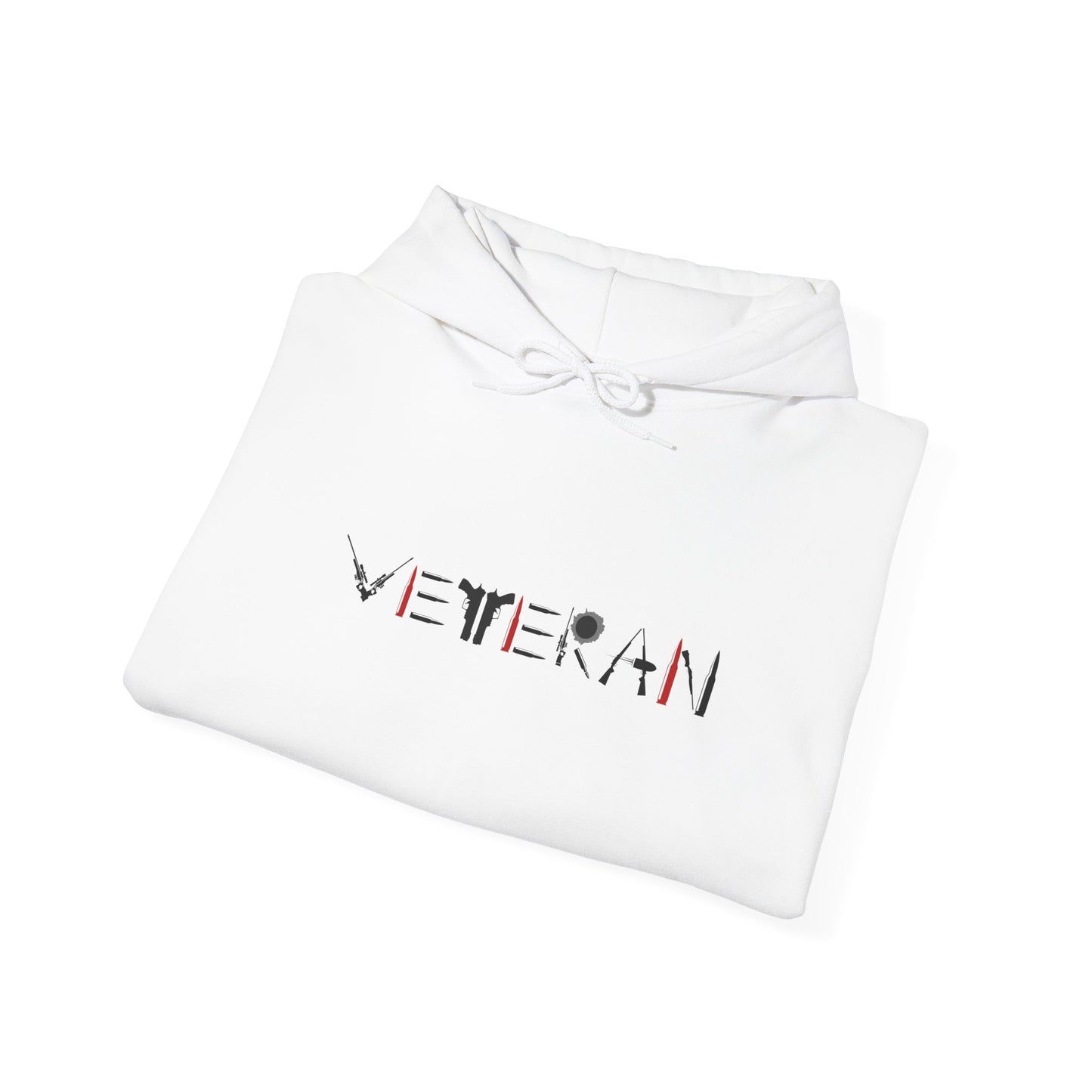 Veteran Logo Unisex Hoodie, Military Inspired Gun Enthusiast Gift Sweatshirt, Patriotic Hooded Jumper, Army Veteran Pullover, Warzone Casual