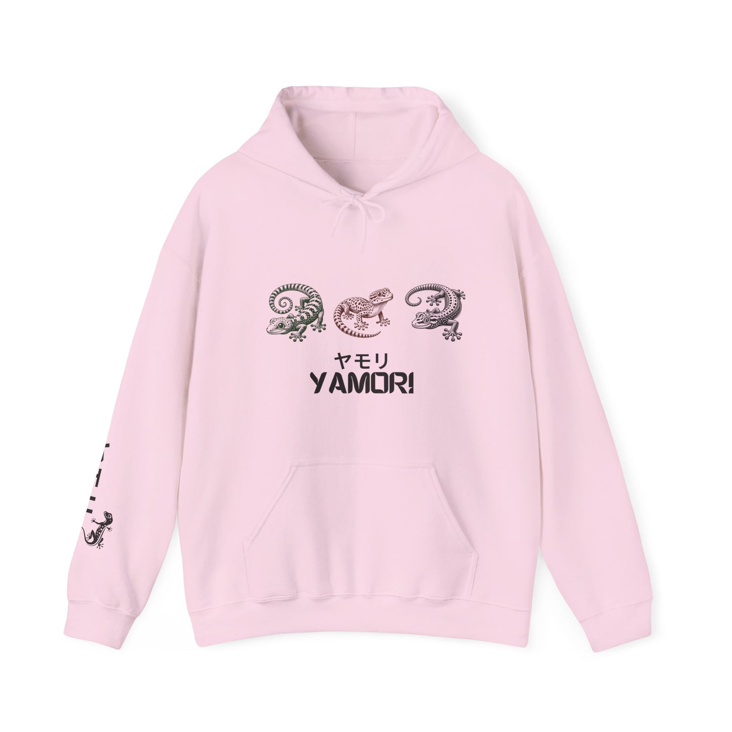 Japanese Style Gecko Hoodie, Unisex Sweatshirt with Print Sleeve, Reptile Lizard Hoody, Men Women Pullover, Oriental Clothing Gift