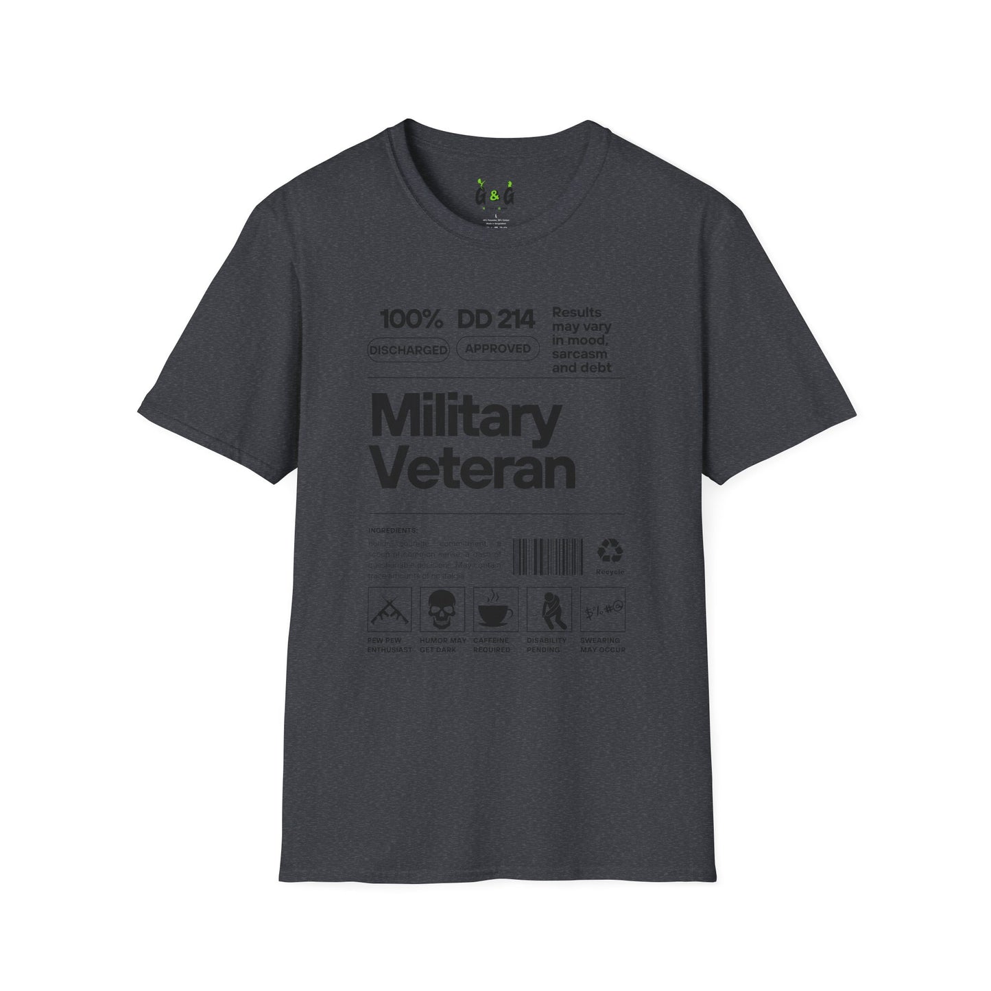 Military Veteran Unisex T-Shirt, Softstyle Tee for Support, Gifts for Veterans, Memorial Day, Independence Day, Casual Wear
