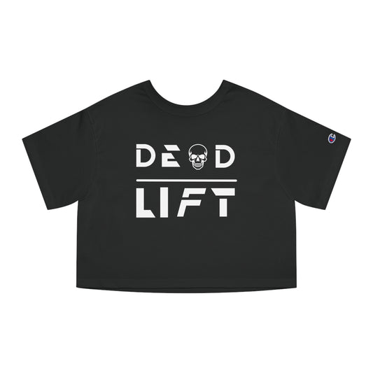 Cropped T-Shirt - Deadlift Workout Powerlifting Weightlifting Exercise