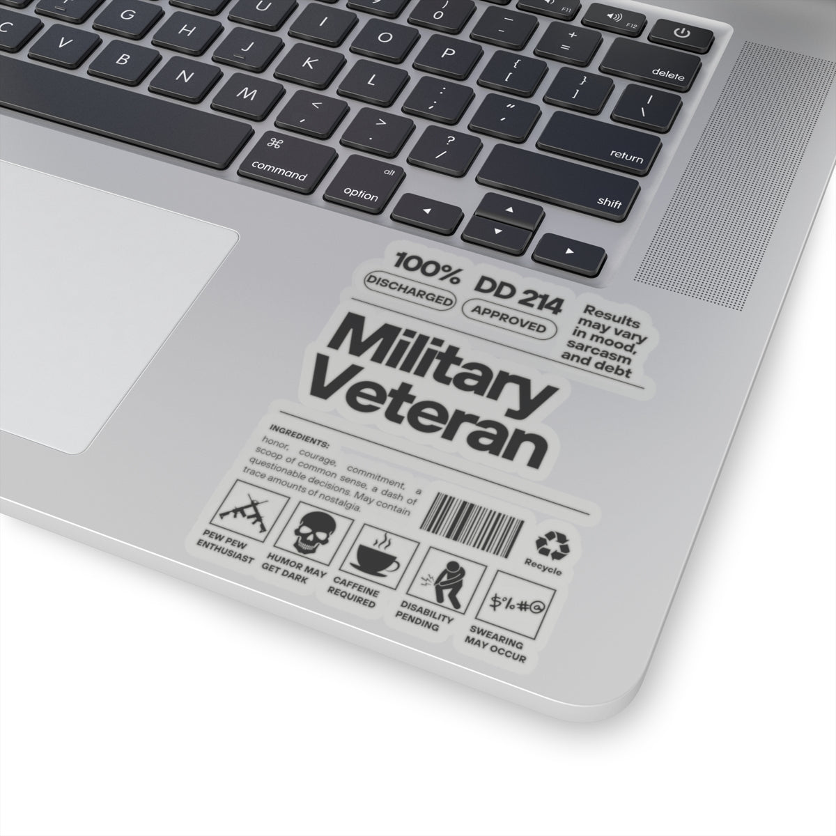 Military Veteran Funny Kiss-Cut Stickers, Retired Army Decals, Hilarious Military Gift, Veteran Humor Laptop Sticker, Military Retirement
