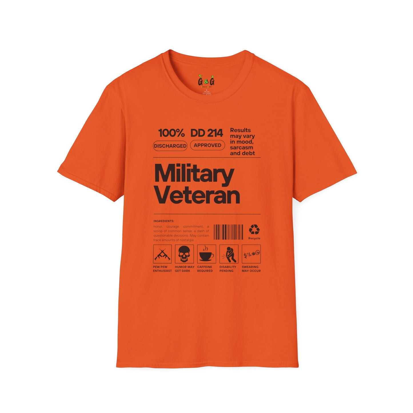 Military Veteran Unisex T-Shirt, Softstyle Tee for Support, Gifts for Veterans, Memorial Day, Independence Day, Casual Wear