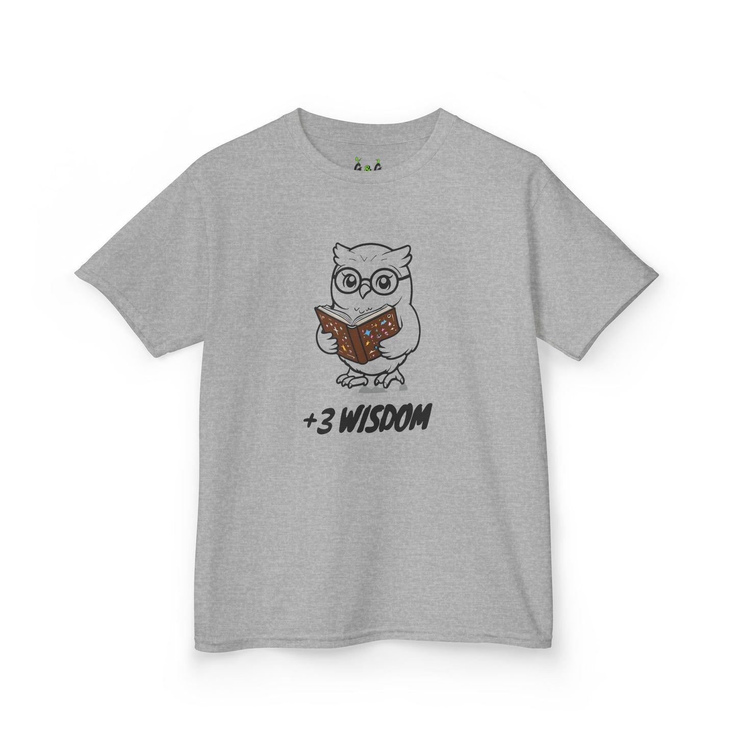 Kids RPG Owl Tee, Cute DND Tshirt, Gaming Shirt, +3 Wisdom Gift, Role Playing Game Top, Dungeons and Dragons