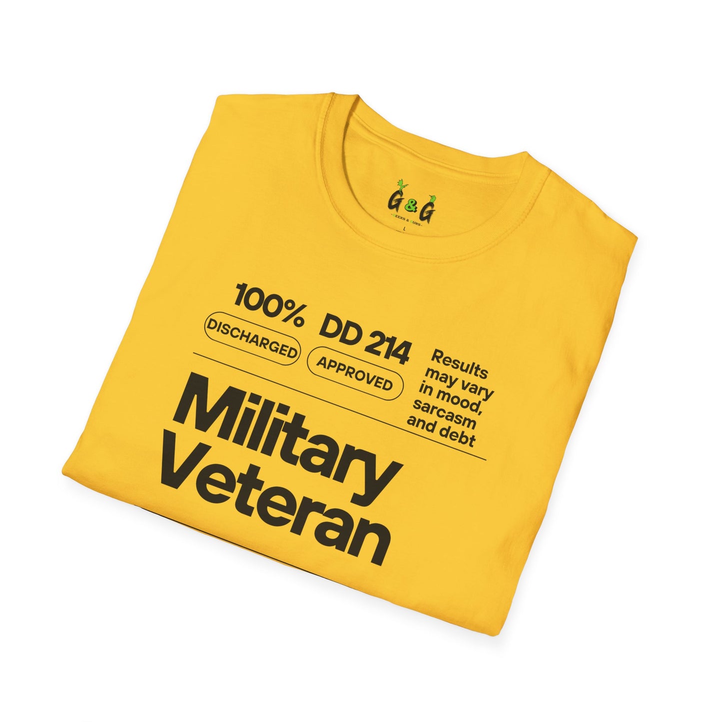 Military Veteran Unisex T-Shirt, Softstyle Tee for Support, Gifts for Veterans, Memorial Day, Independence Day, Casual Wear