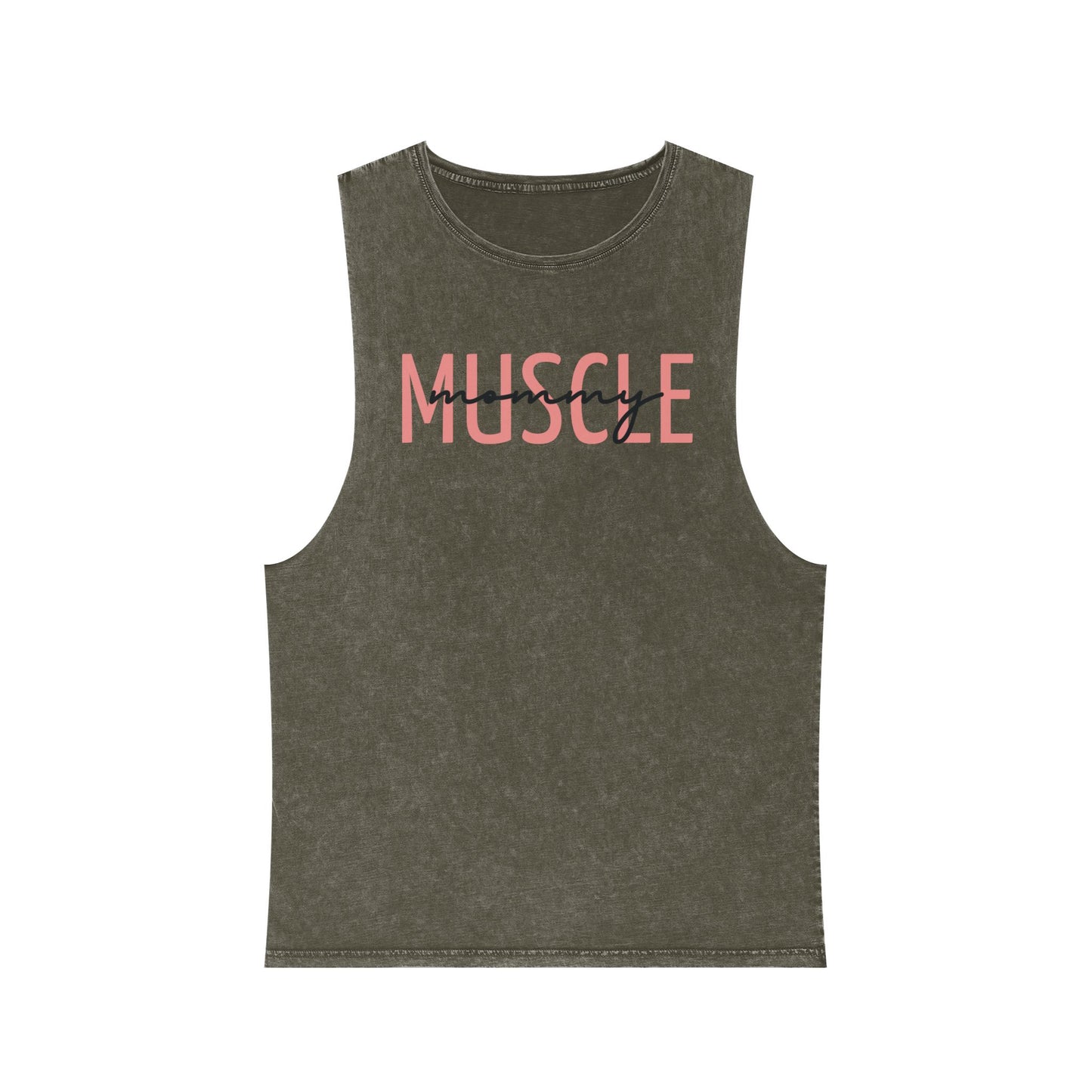Stonewash Tank Top, Muscle Mommy Gym Attire, Tough Workout Tank for Her, Unisex Fitness Shirt, Sleeveless Athletic Apparel