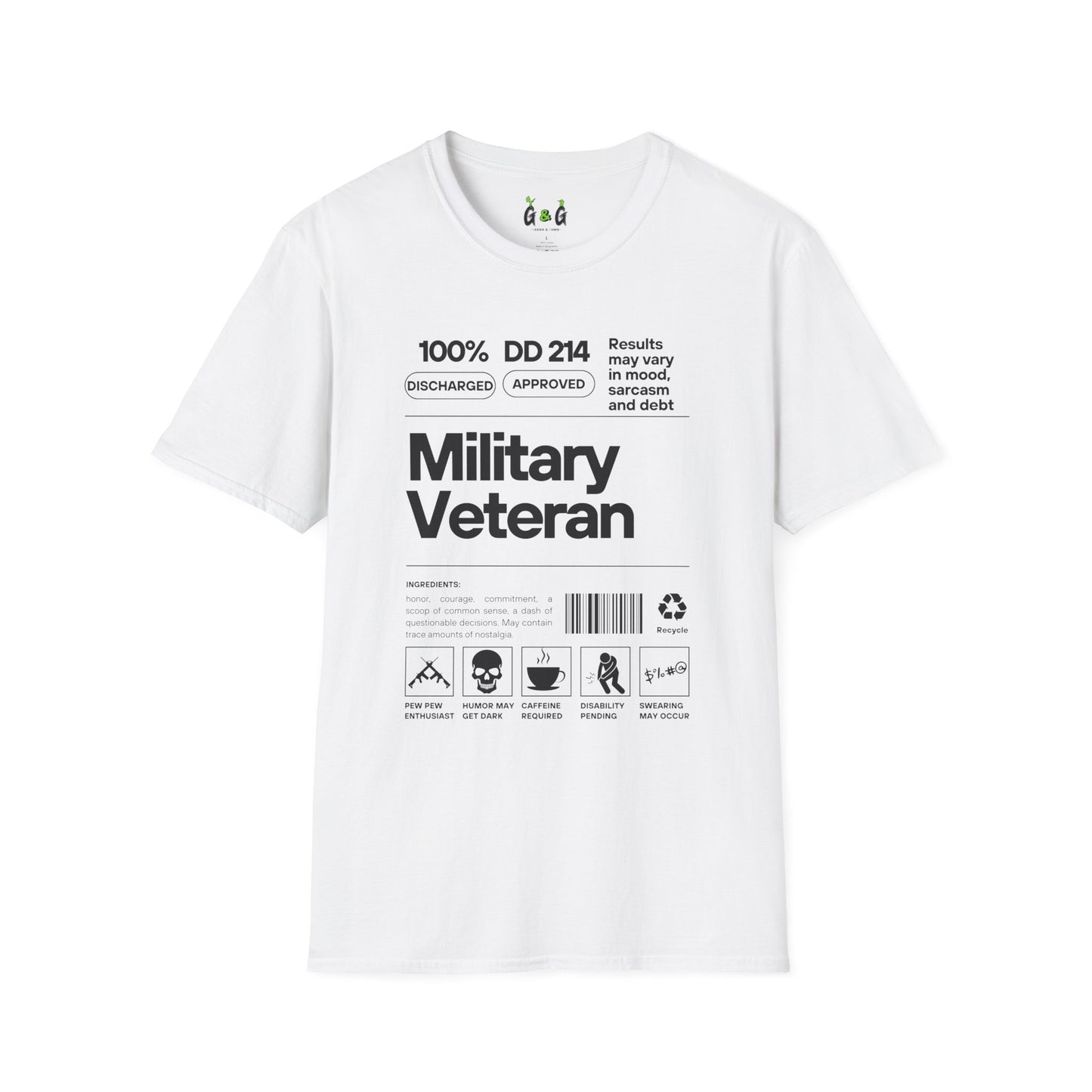 Military Veteran Unisex T-Shirt, Softstyle Tee for Support, Gifts for Veterans, Memorial Day, Independence Day, Casual Wear