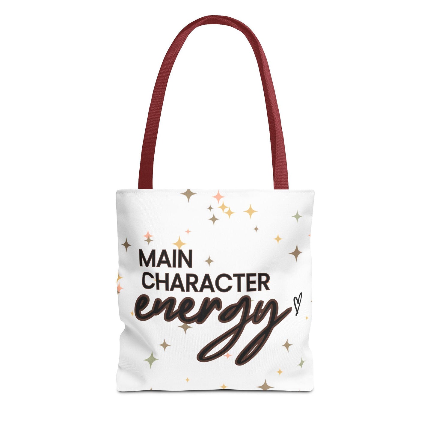 Double-Sided Printed Main Character Energy Tote Bag
