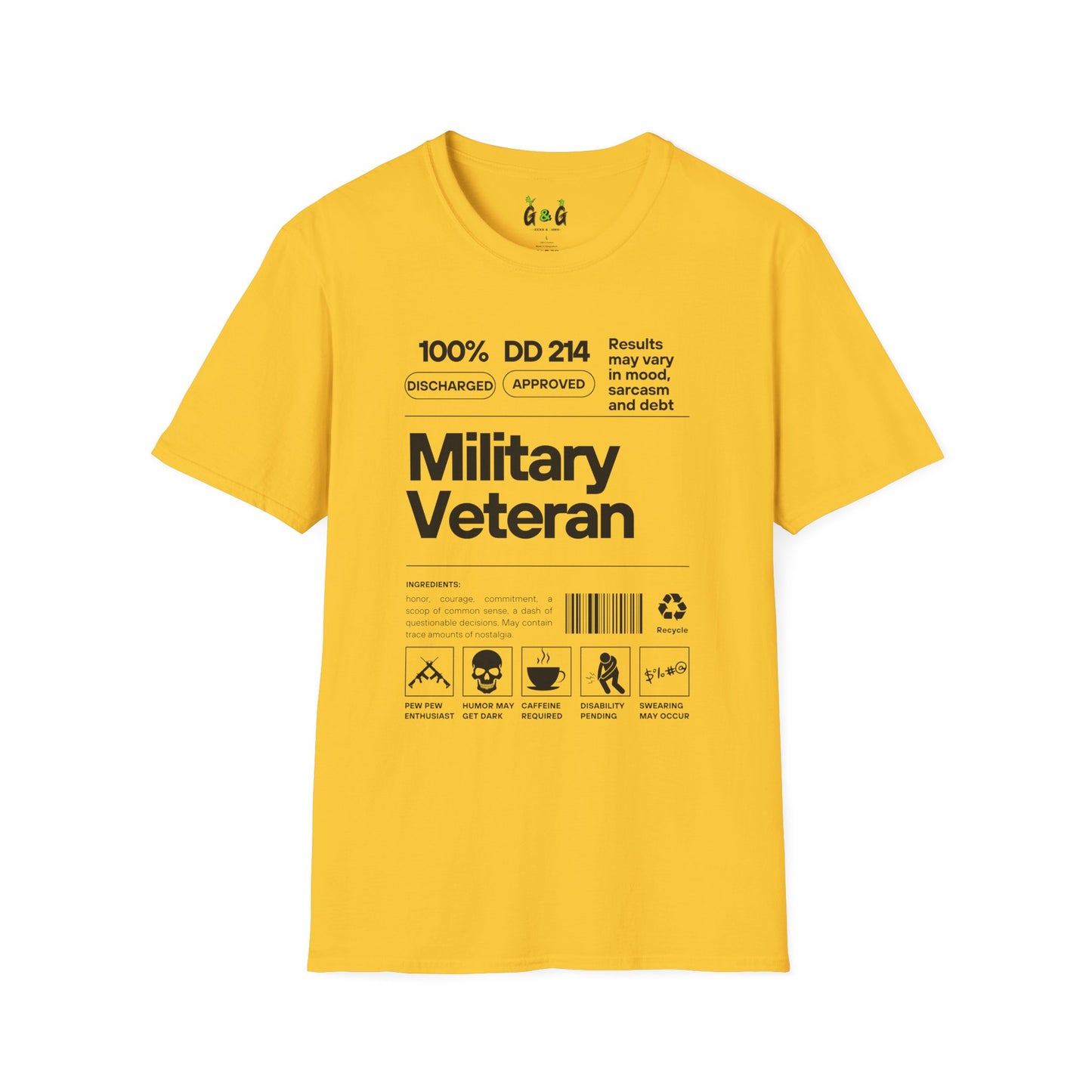 Military Veteran Unisex T-Shirt, Softstyle Tee for Support, Gifts for Veterans, Memorial Day, Independence Day, Casual Wear