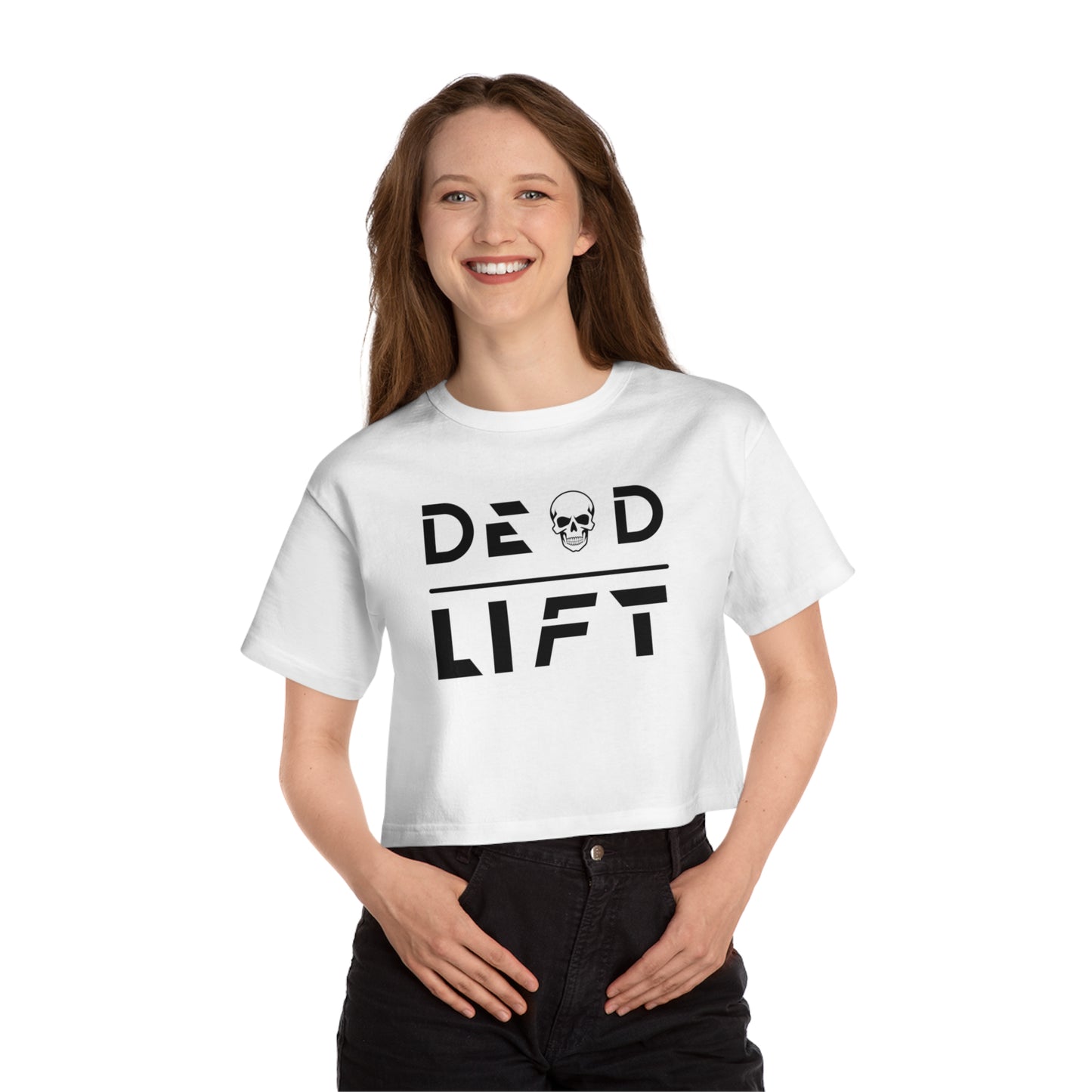 Dead Lift Cropped T-Shirt for Powerlifting and Workout Enthusiasts