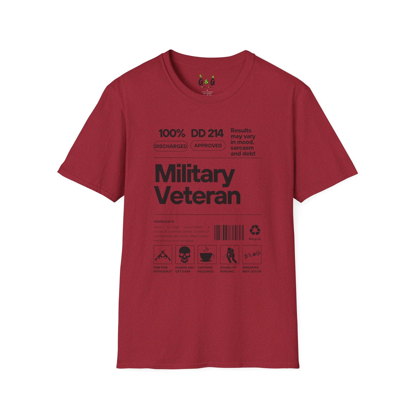 Military Veteran Unisex T-Shirt, Softstyle Tee for Support, Gifts for Veterans, Memorial Day, Independence Day, Casual Wear