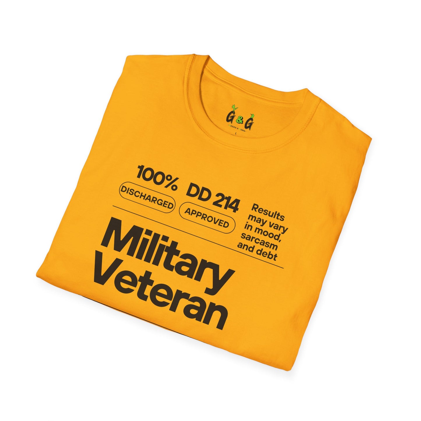 Military Veteran Unisex T-Shirt, Softstyle Tee for Support, Gifts for Veterans, Memorial Day, Independence Day, Casual Wear