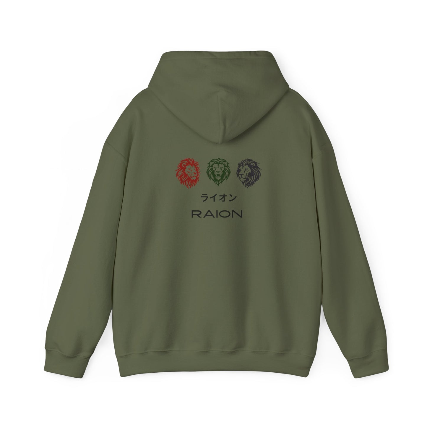 Japanese Style Lion Hooded Sweatshirt, animal lovers, lion sweatshirt, colorful design, sweatshirts