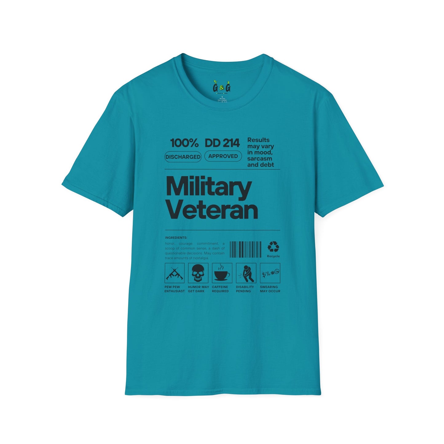 Military Veteran Unisex T-Shirt, Softstyle Tee for Support, Gifts for Veterans, Memorial Day, Independence Day, Casual Wear
