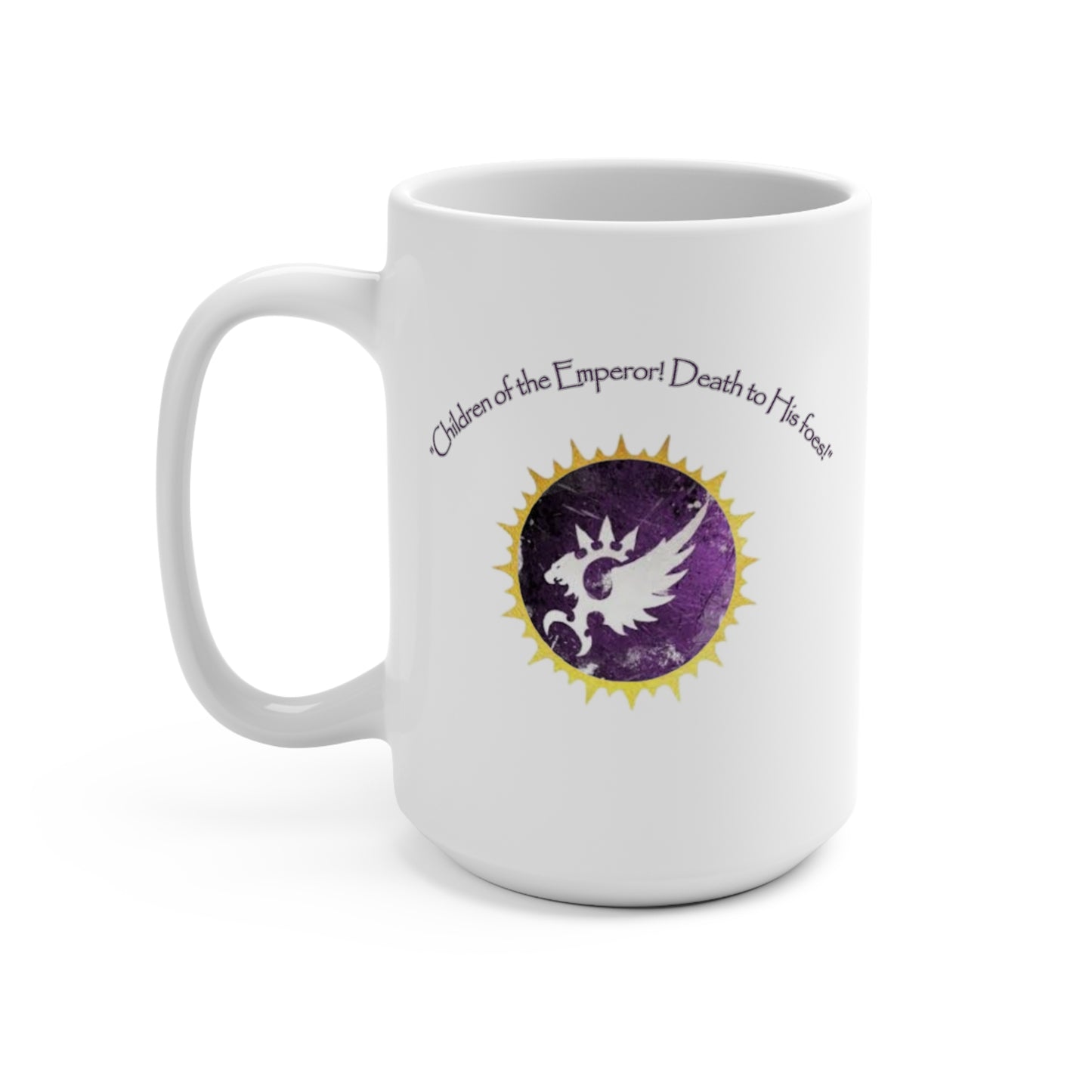 Warhammer 40k Inspired Mug 15oz - Emperor's Children Chaos Space Marine Purple Fantasy Gaming Cup, Gift for Gamers, Geek Decor, Warhammer