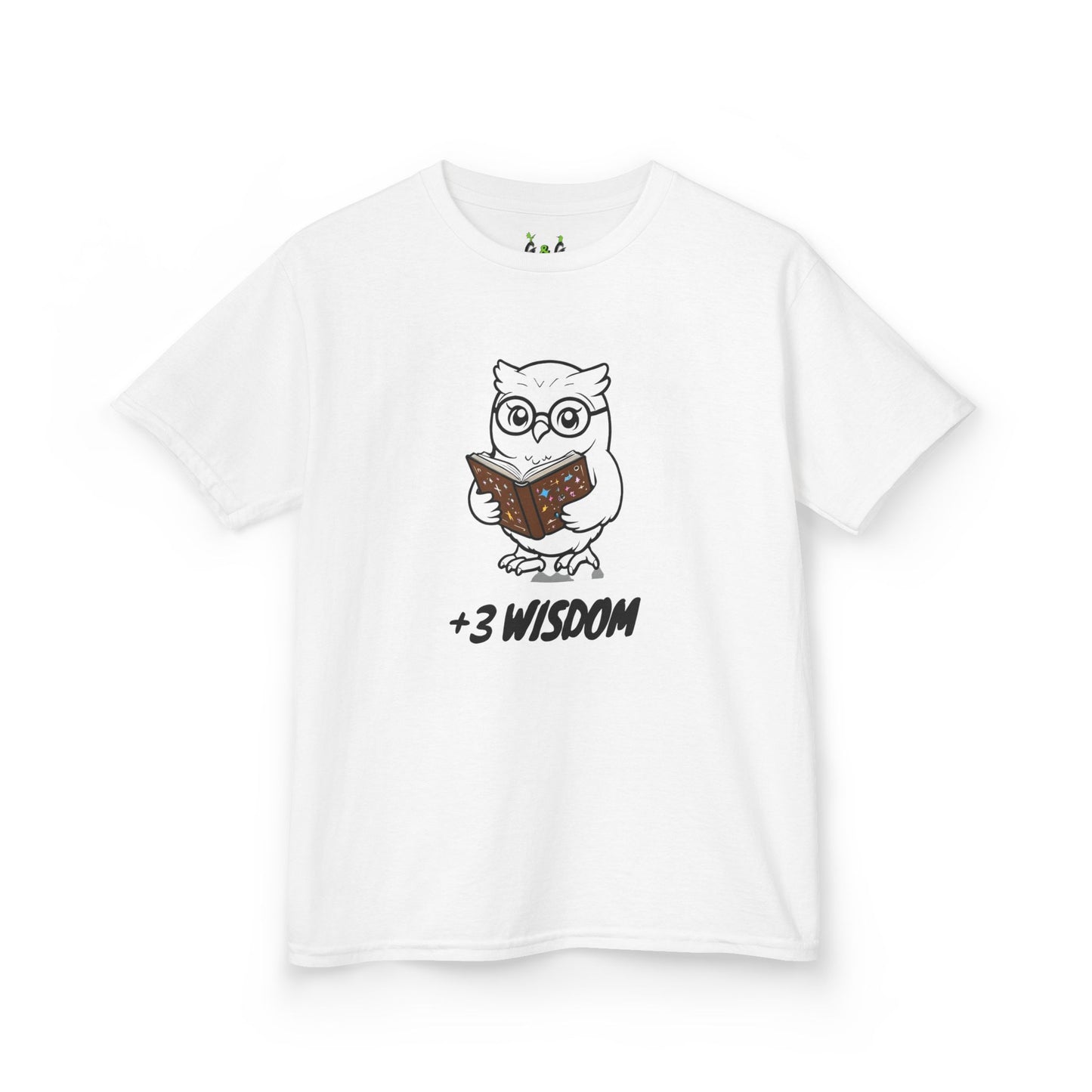 Kids RPG Owl Tee, Cute DND Tshirt, Gaming Shirt, +3 Wisdom Gift, Role Playing Game Top, Dungeons and Dragons