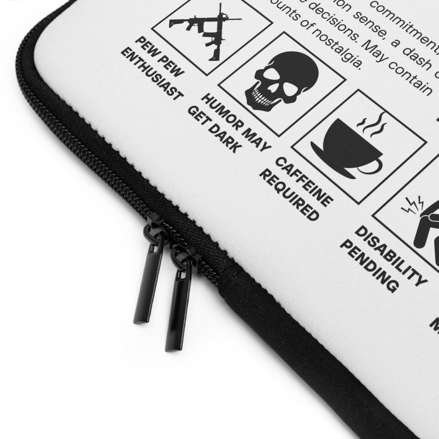 Funny Military Veteran Laptop Sleeve - Unique Retired Gift, Protective Computer Bag, Army Navy Air Force Marines, Camo Pattern Cover