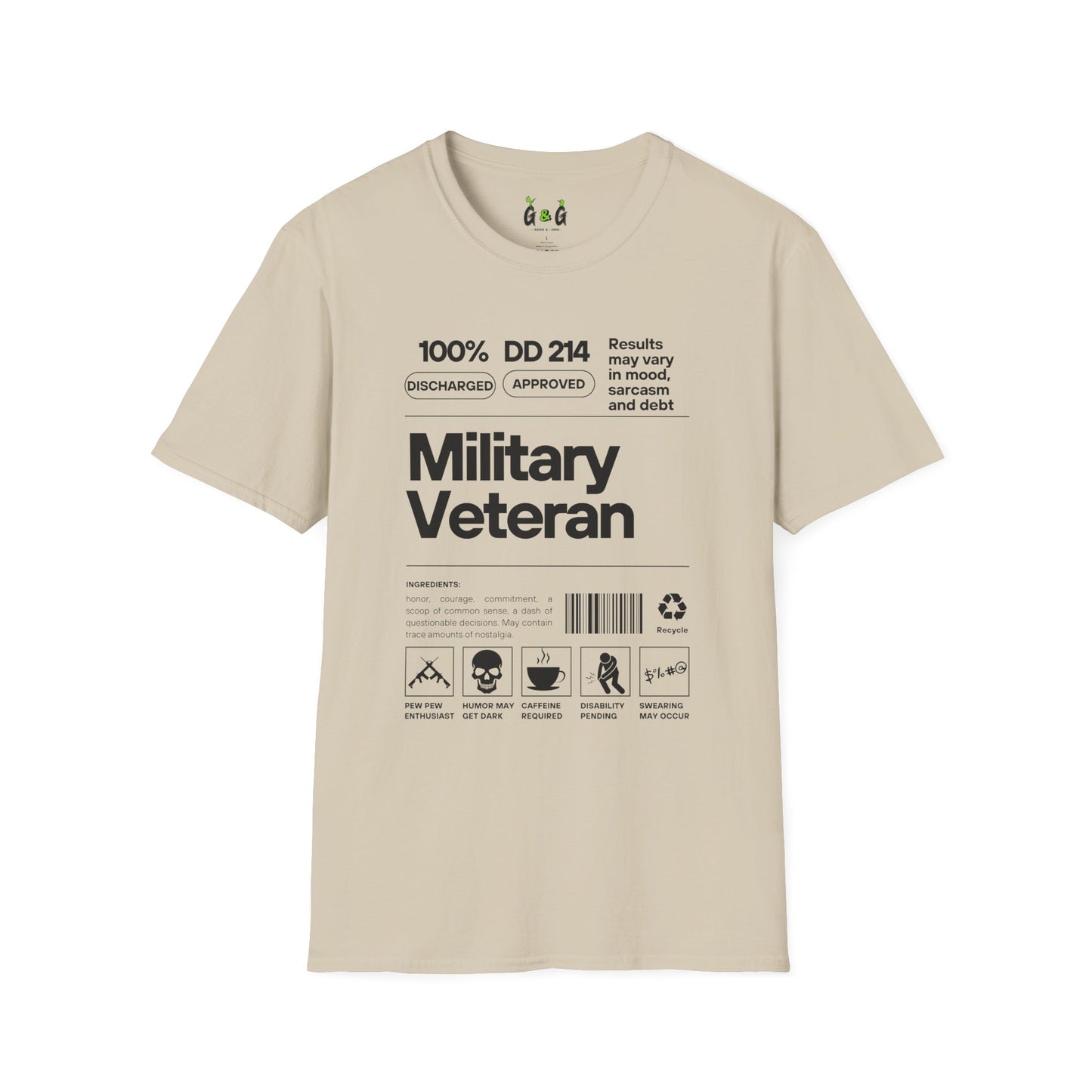 Military Veteran Unisex T-Shirt, Softstyle Tee for Support, Gifts for Veterans, Memorial Day, Independence Day, Casual Wear