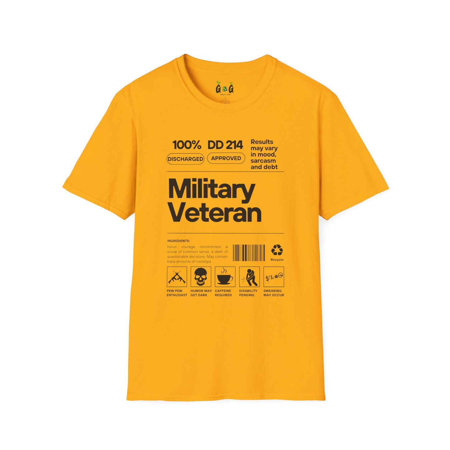 Military Veteran Unisex T-Shirt, Softstyle Tee for Support, Gifts for Veterans, Memorial Day, Independence Day, Casual Wear