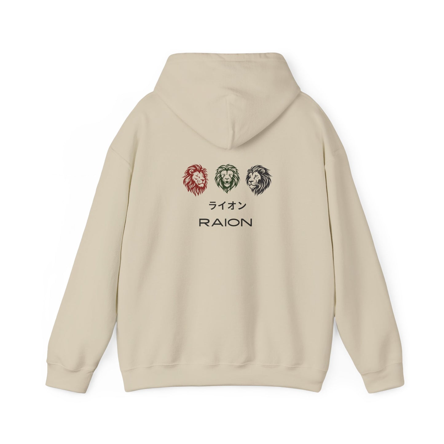 Japanese Style Lion Hooded Sweatshirt, animal lovers, lion sweatshirt, colorful design, sweatshirts
