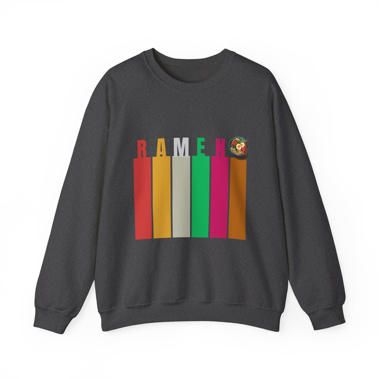 Whimsical Ramen Graphic Sweatshirt, Cozy Streetwear, Unisex Gift, Foodie Fashion, Casual Wear, Perfect for Food Lovers