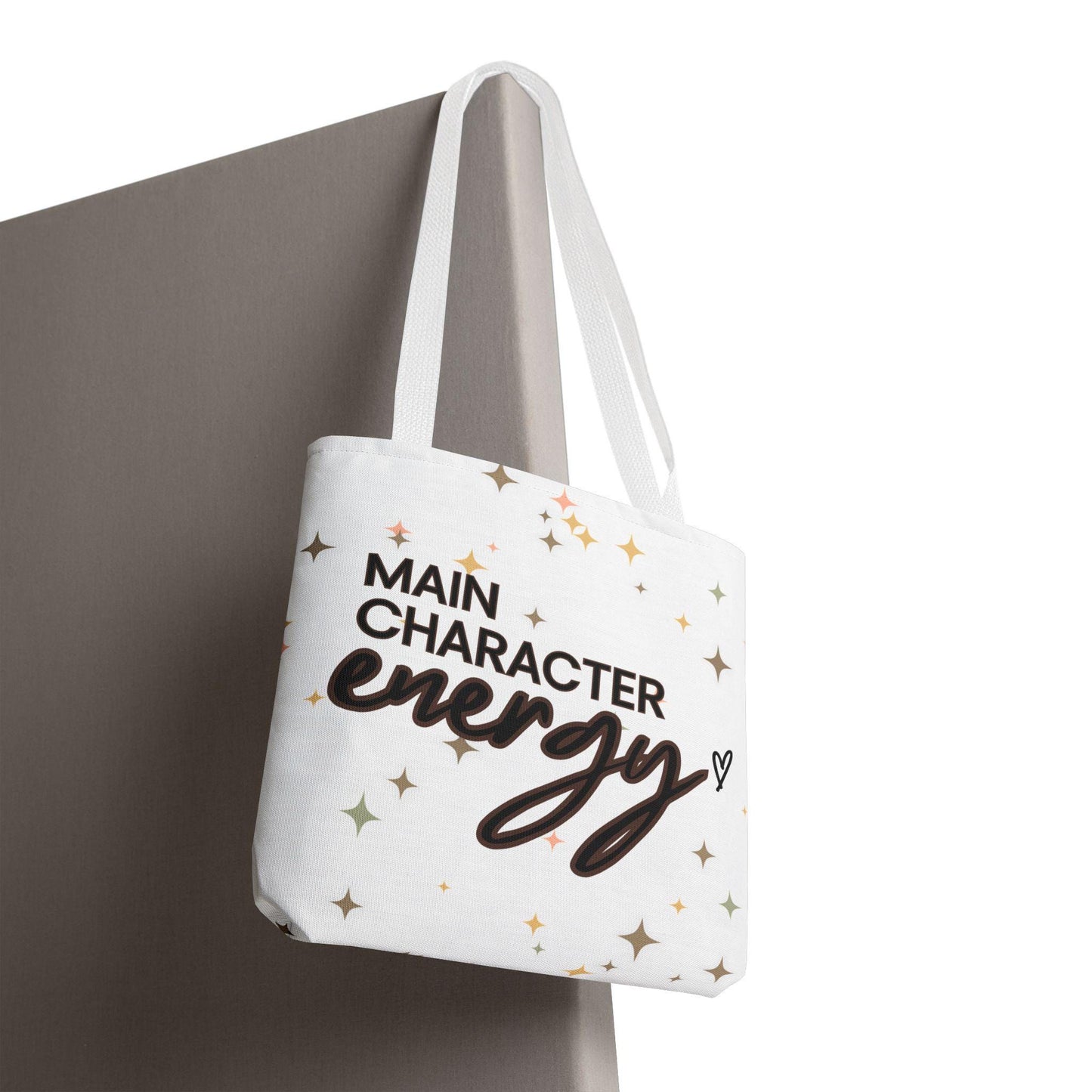 Double-Sided Printed Main Character Energy Tote Bag