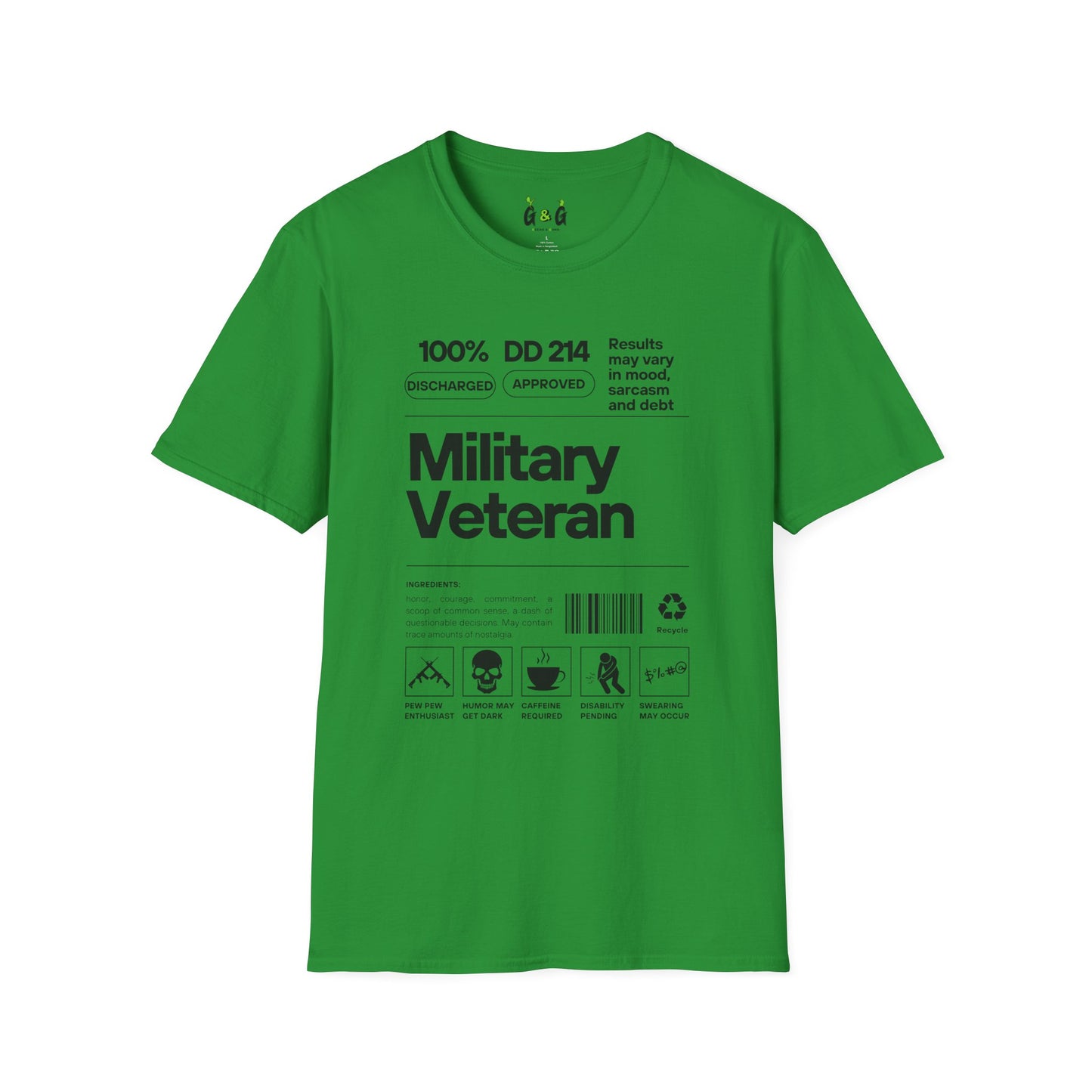 Military Veteran Unisex T-Shirt, Softstyle Tee for Support, Gifts for Veterans, Memorial Day, Independence Day, Casual Wear