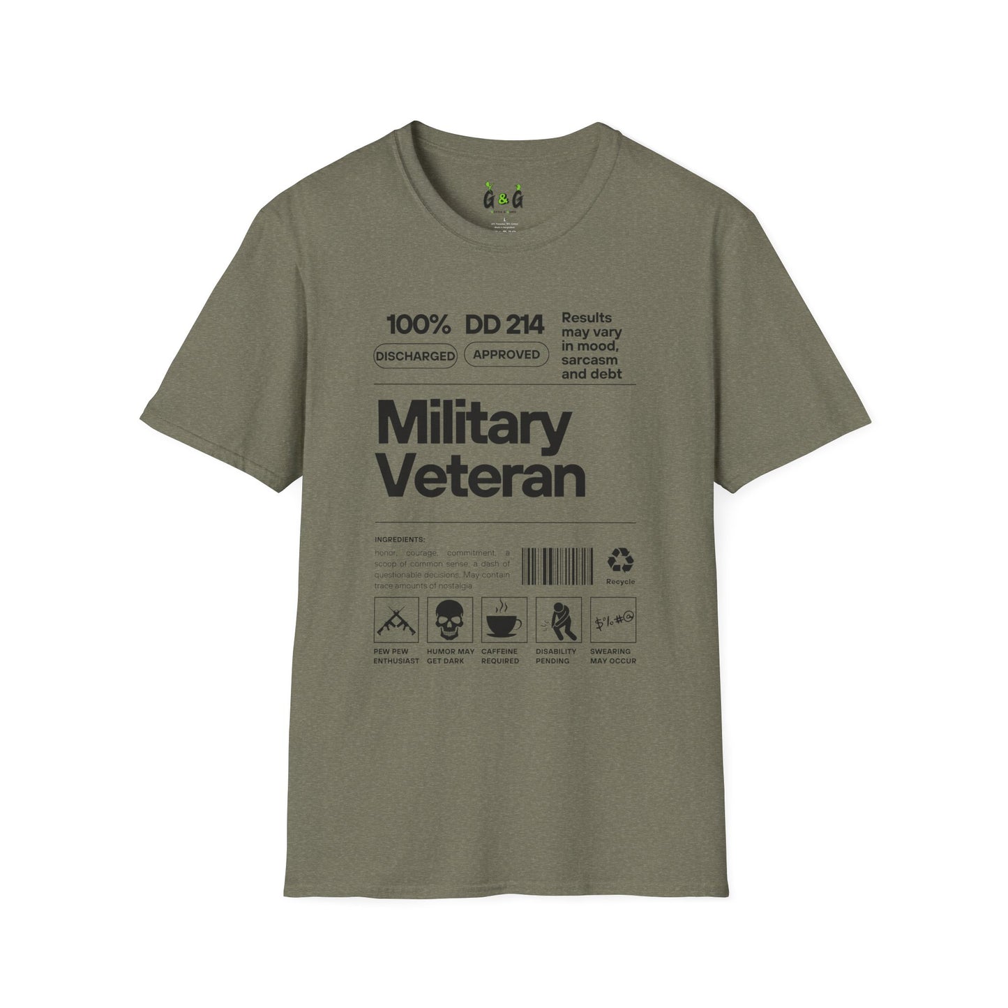 Military Veteran Unisex T-Shirt, Softstyle Tee for Support, Gifts for Veterans, Memorial Day, Independence Day, Casual Wear