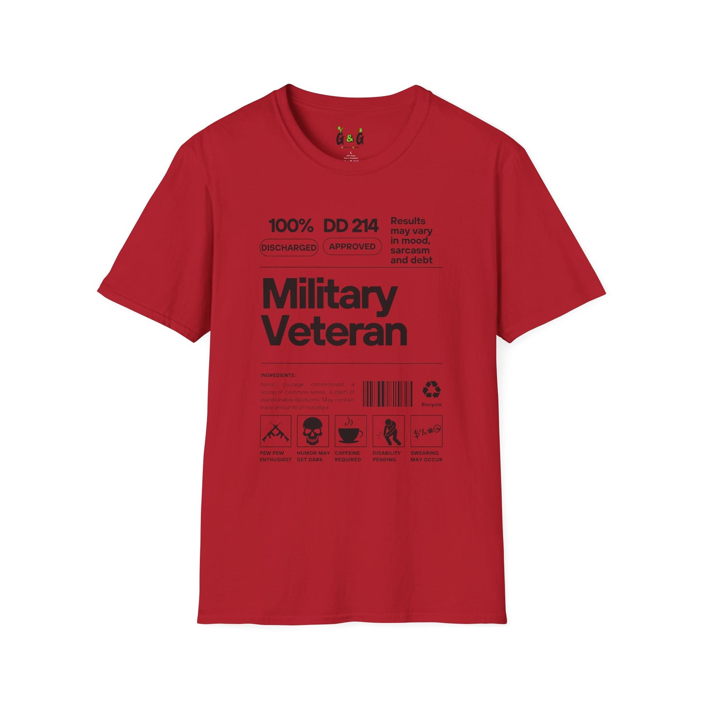 Military Veteran Unisex T-Shirt, Softstyle Tee for Support, Gifts for Veterans, Memorial Day, Independence Day, Casual Wear
