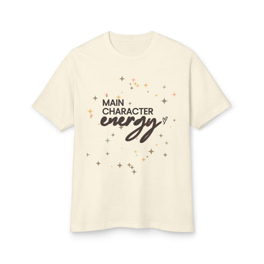 Main Character Energy Soft Tee, Sparkly T-Shirt